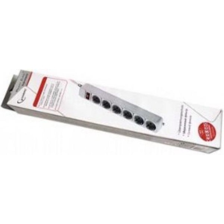 Priza cu protectie - prelungitor 6 prize, 3m, Gembird SPG6-B-10C