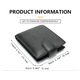 Мъжки портфейл от естествена кожа, IMODIX®, RFID защита за карти, джоб за лична карта, джоб за монети, много просторен, семпъл и приятен дизайн, модел 8617, черен