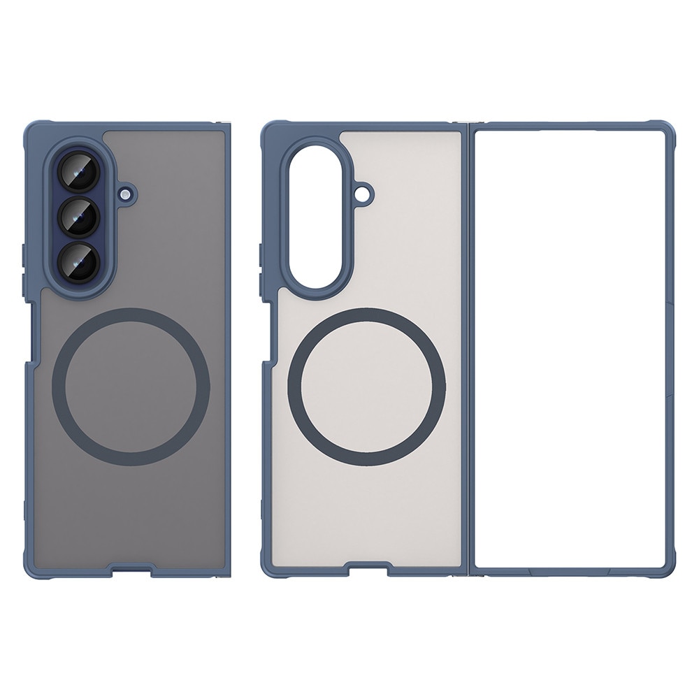 Husa Matte MagSafe pentru Samsung Galaxy Z Fold7, protectie completa, contur albastru