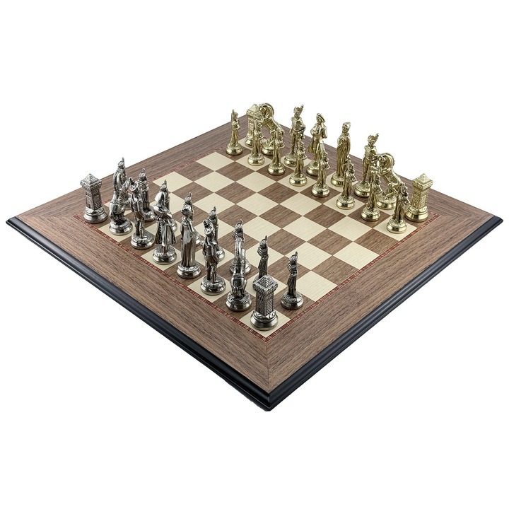 Set de sah Napaleone, Italfama, tabla Ferrer 50x50cm, metal si lemn, 2.72kg