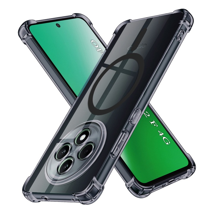 Tok Oppo Reno12 F 4G / Reno12 F 5G / Reno12 FS 4G / Reno12 FS 5G DaDen® Ütésálló Magsafe, Kamera védelem, Vezeték nélküli töltés, Ütésvédelem, Kiváló védelem, Füstszínű