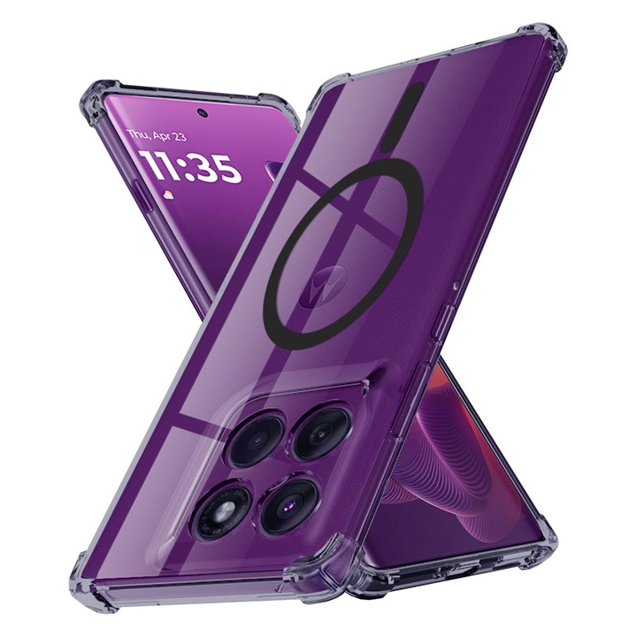 Husă pentru telefon, DD Daden, Edge 60 Pro, protecție antisoc, MagSafe, fumurie, TPU