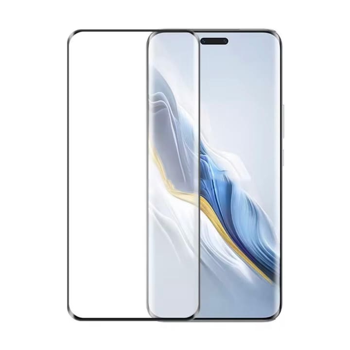 Folie sticla securizata, compatibila cu Honor Magic7 Lite, Transparenta, Margini Negre