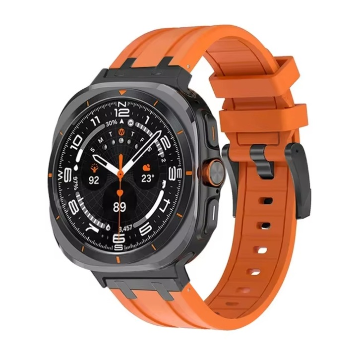 Samsung Galaxy Watch Ultra 47mm puha szilikon szíj, narancssárga, MTP
