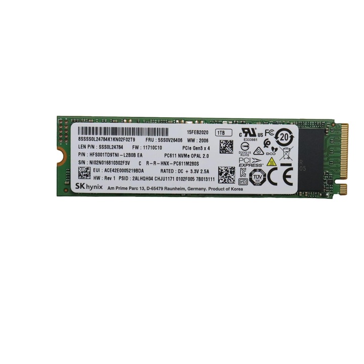 SSD Lenovo M.2 PCIe NVMe 1TB, SK Hynix OPAL 2.0