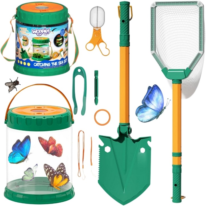 Set educativ copii Woopie Little Nature Explorer, verde+portocaliu