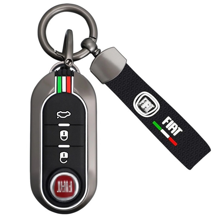 Autókulcs védőtok, TPU kulcstartó távirányító, kompatibilis Fiat 500 Bravo Brava Croma Doblo Ducato Fiorino Linea Panda Punto Grande Qubo Iveco, Olaszország, A típus