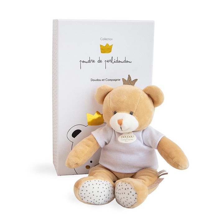 Плюшена играчка, Мече с корона, OURS PETIT ROI, 20 см