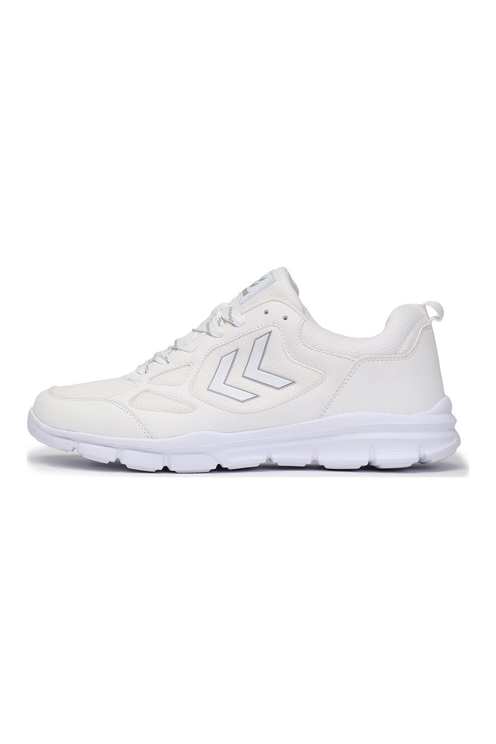Hummel, Pantofi unisex cu insertii din material textil, pentru antrenament, Alb fildes, Alb murdar, 36