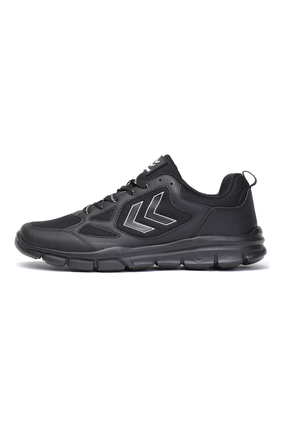 Hummel, Pantofi unisex cu insertii din material textil, pentru antrenament, Negru, Argintiu, 36