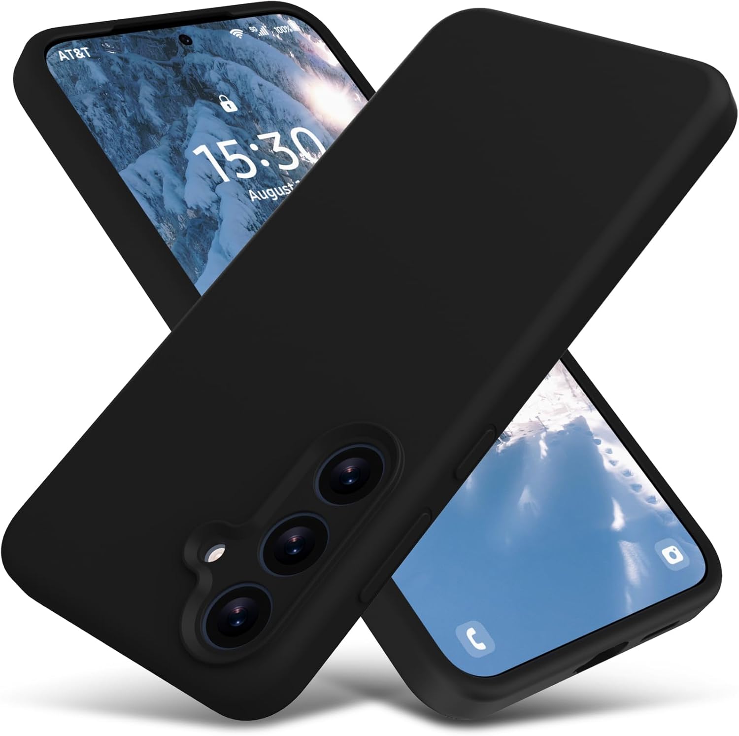 Husa protectie telefon, Silicon, Interior Microfibra, Pentru Samsung Galaxy S25, Negru