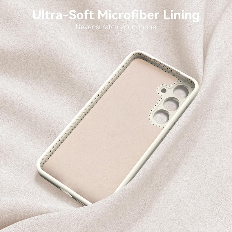 Husa Samsung Galaxy S26 Plus, Imbunatatire in Silicon Lichid, Protectie completa a camerei, Husa subtire, cu finisare gel moale, rezistenta la socuri pentru telefon, 6.7", Bej