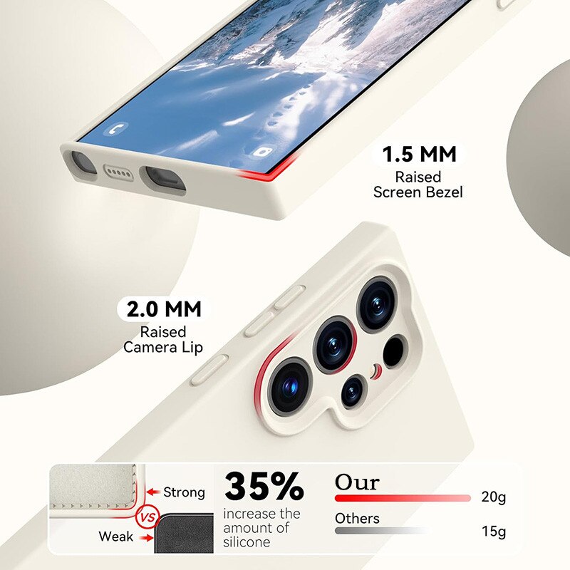 Husa protectie telefon, Silicon, Interior Microfibra, Pentru Samsung Galaxy S24 Ultra, Bej