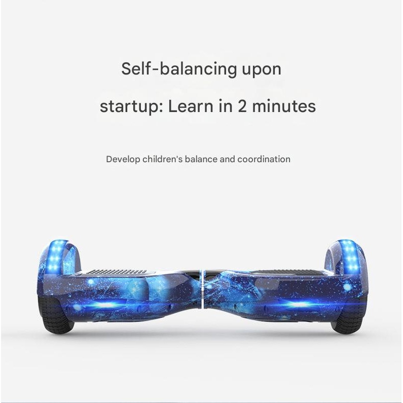 Hoverboard MWAOWM, 18650 baterie litiu, 15 pante, lumini LED