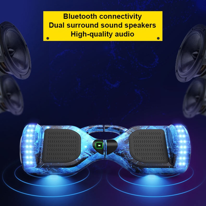 Hoverboard MWAOWM, 18650 baterie litiu, 15 pante, lumini LED