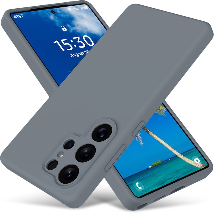 Силиконов калъф за Samsung Galaxy S25 Ultra, сив