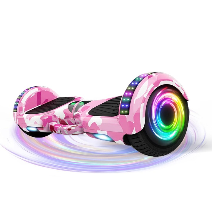 Hoverboard MWAOWM, 18650, kétmotoros, rózsaszín, minden korosztály számára