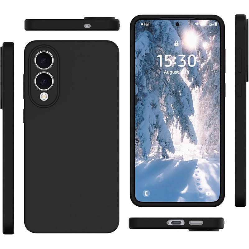 Husa protectie telefon, Silicon, Interior Microfibra, Pentru Samsung Galaxy S25 Plus, S24 Plus Negru