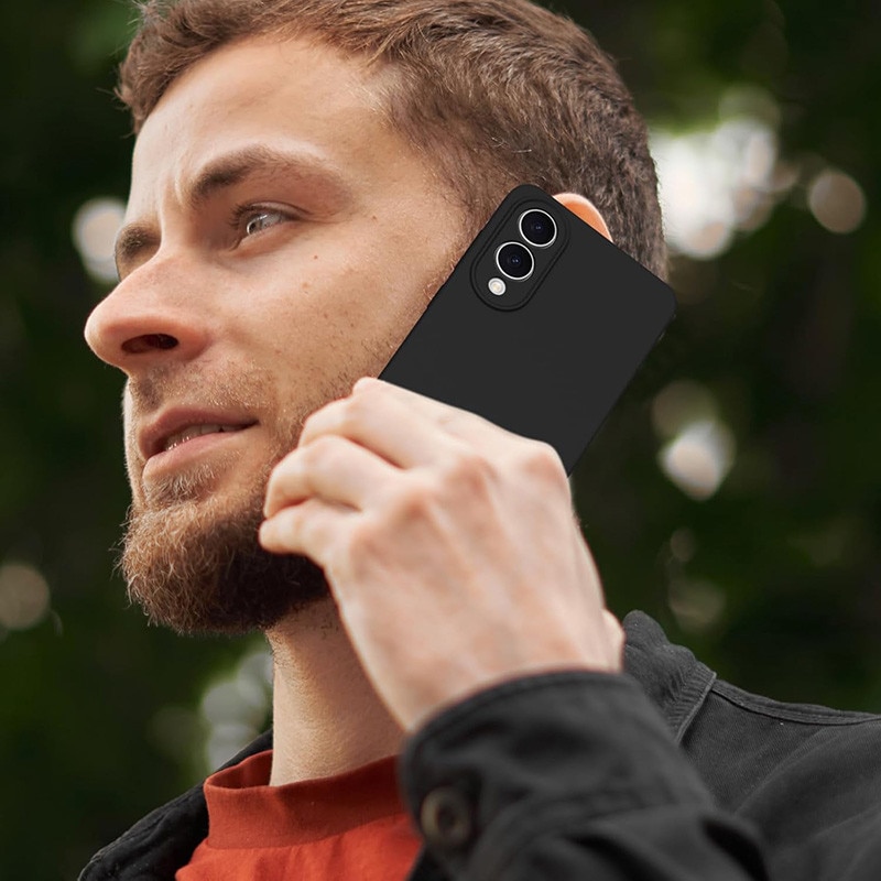 Husa protectie telefon, Silicon, Interior Microfibra, Pentru Samsung Galaxy S25 Plus, S24 Plus Negru