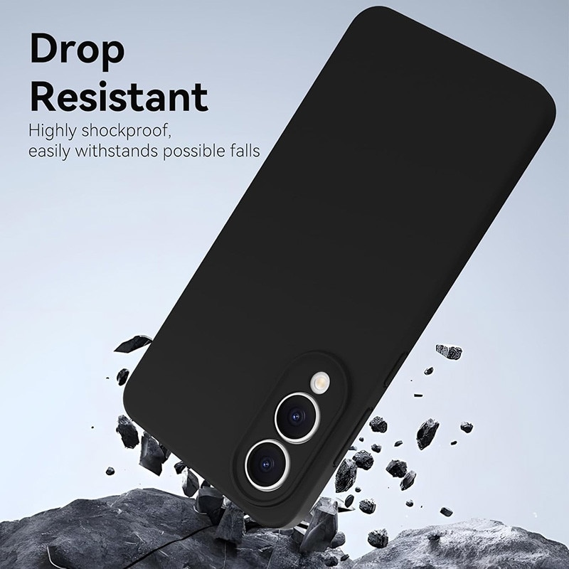 Husa protectie telefon, Silicon, Interior Microfibra, Pentru Samsung Galaxy S25 Plus, S24 Plus Negru