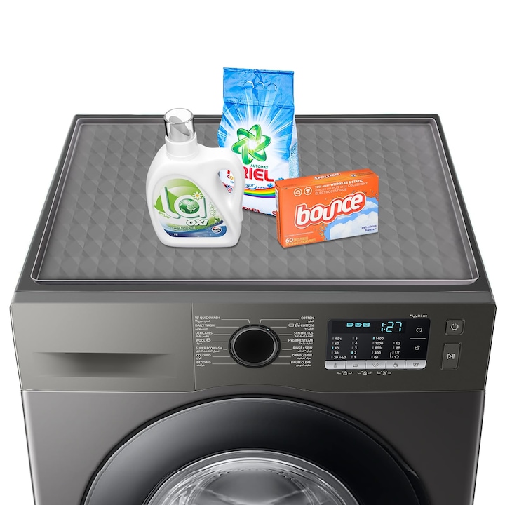 Protectie pentru Masina de Spalat si Uscator MWAOWM, covoras din Cauciuc Siliconic, 50x60cm, Rezistent la Apa, Antiderapant