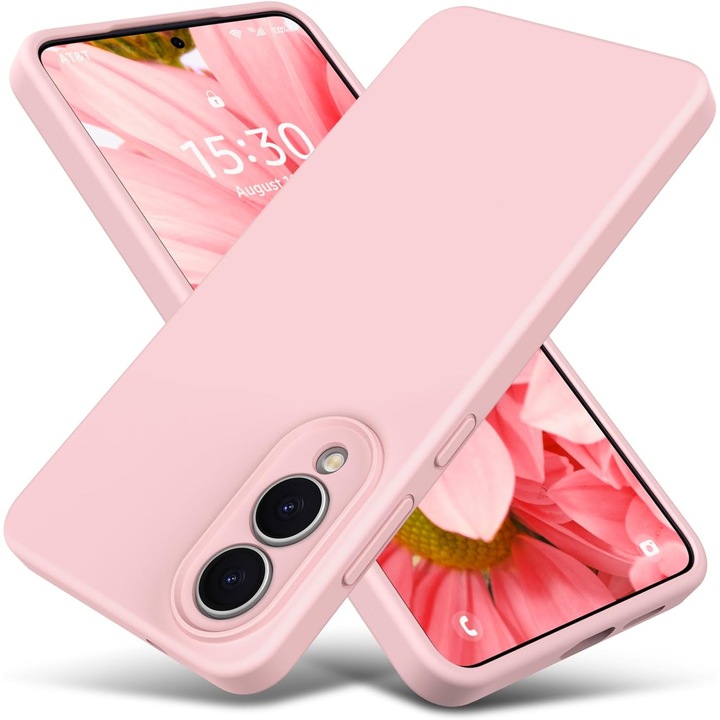 Husa protectie telefon, Silicon, Interior Microfibra, Pentru Samsung Galaxy S25 Edge, Roz