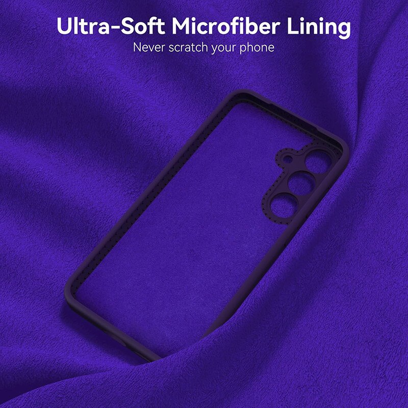 Husa protectie telefon, Silicon, Interior Microfibra, Pentru Samsung Galaxy S25 Plus, Mov inchis