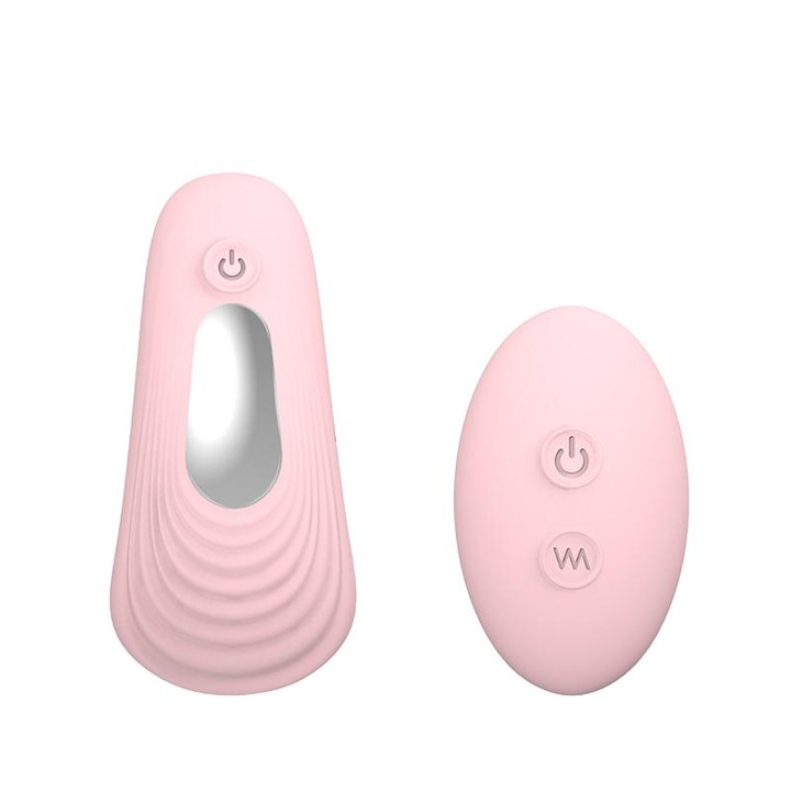 Hordozható vibrátor, XINYIYING, világos rózsaszín, USB-ről tölthető, ergonomikus kialakítás