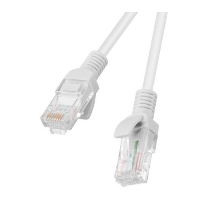 Lanberg Patchcord RJ45 CAT6 UTP kábel 1m szürke (PCU6-10CC-0100-S) (PCU6-10CC-0100-S)