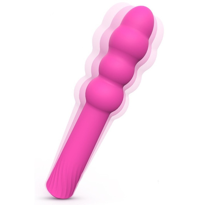 Vibrátor, XINYIYING, orvosi szilikon, 9 rezgésmód, rózsaszín, 17.4x3.2x3.2cm