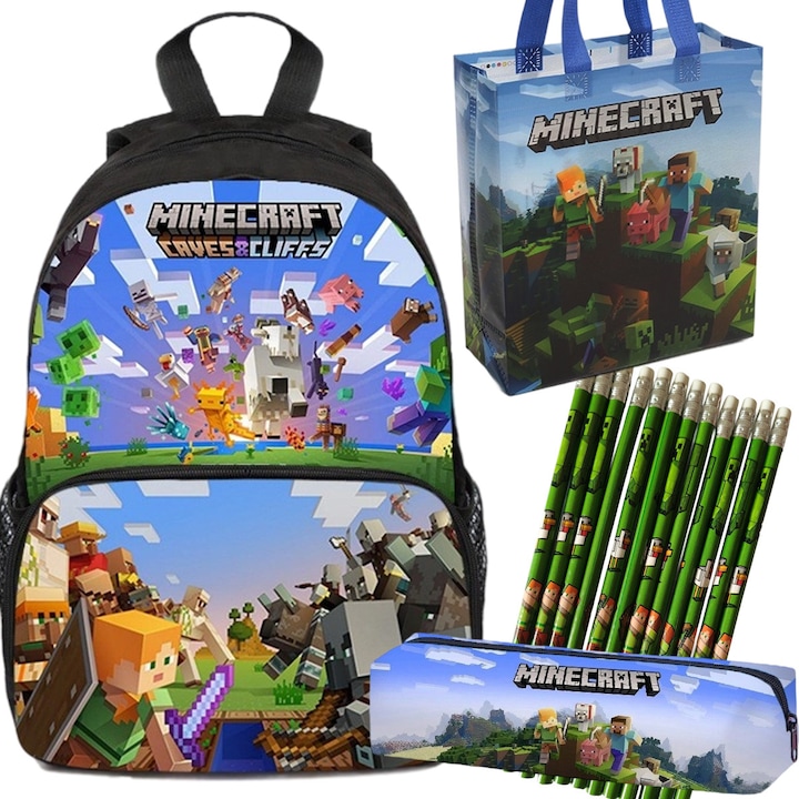 Set de papetarie My World 4 piese, rucsac, penar, creion, geanta cadou
