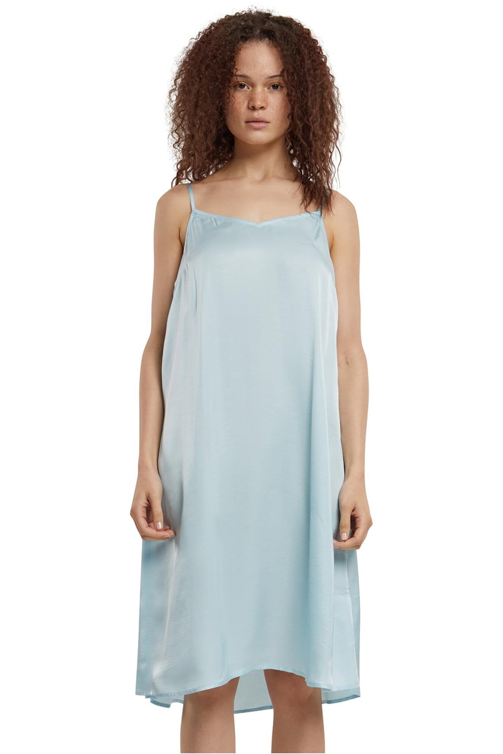 Urban Classics, Rochie lejera cu bretele ajustabile, Albastru glaciar, M