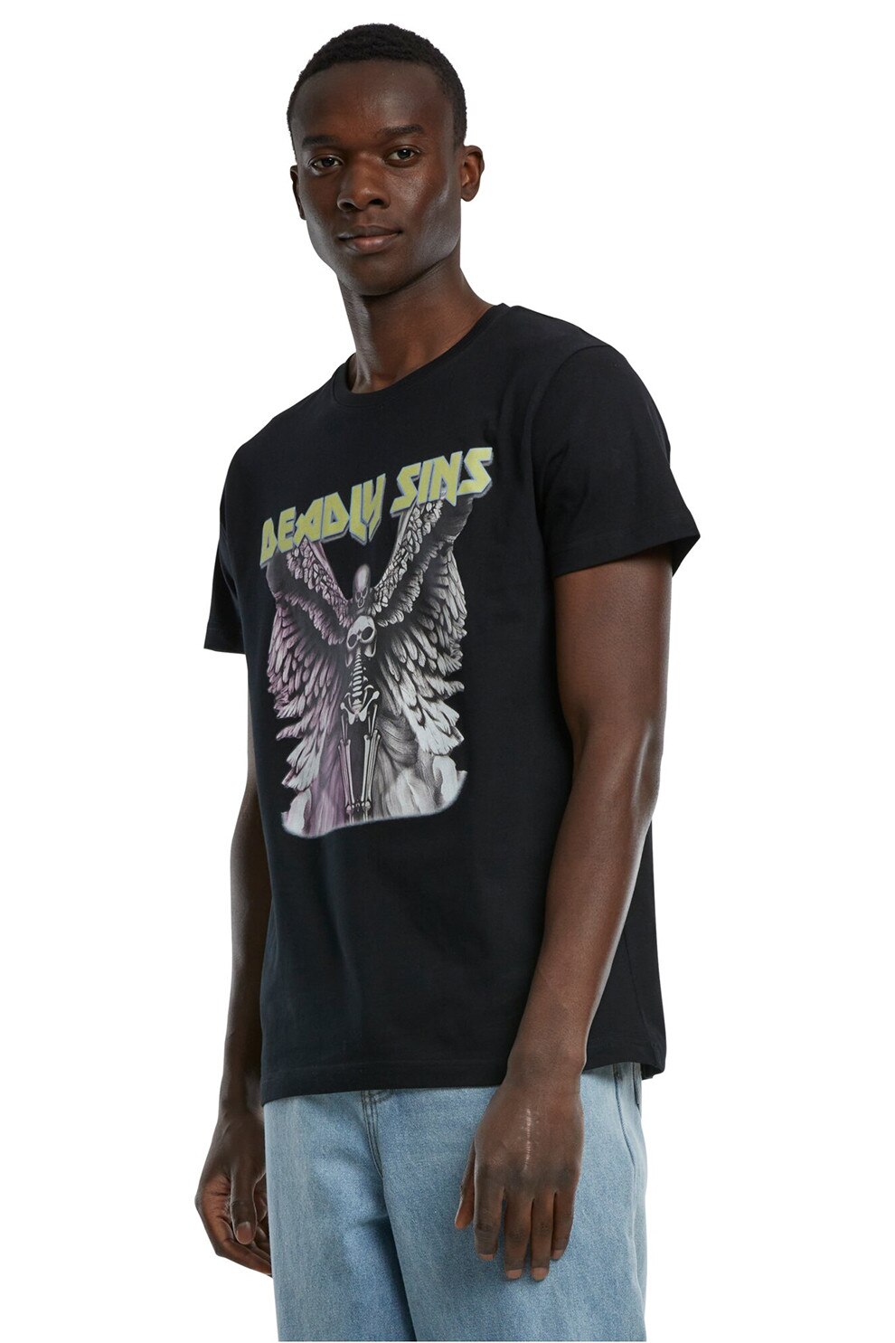 Mister tee, Tricou de bumbac cu imprimeu grafic, Negru, M
