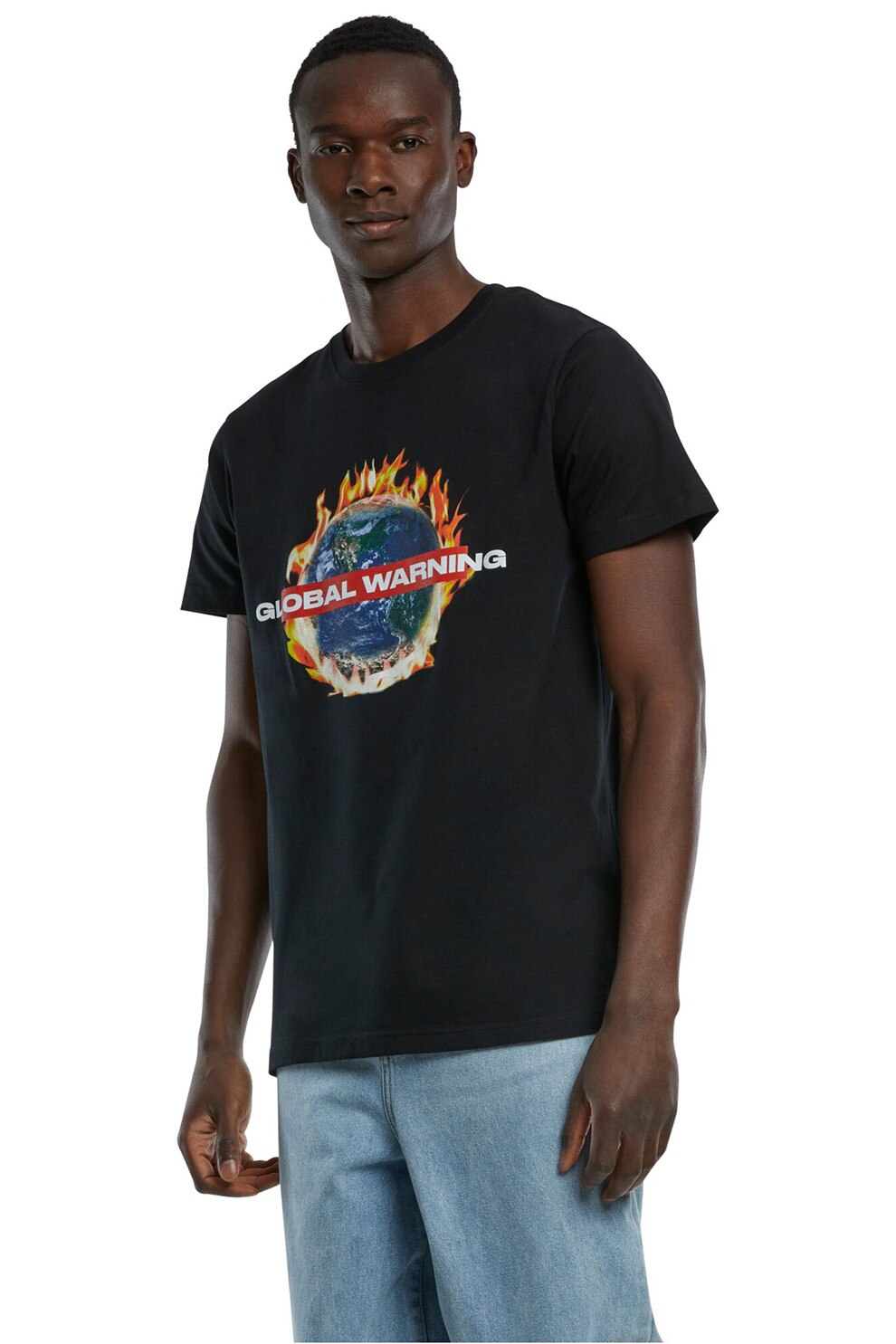 Mister tee, Tricou de bumbac cu imprimeu grafic, Negru, L