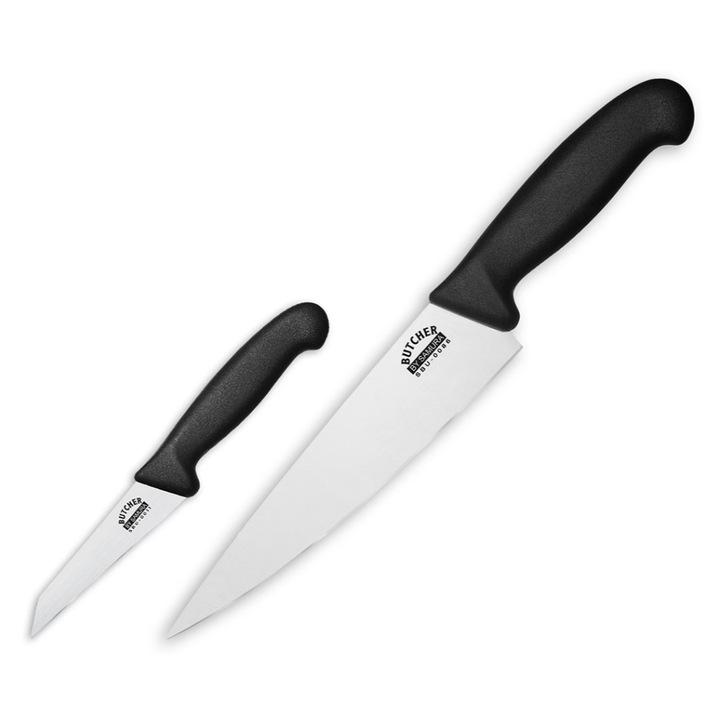 Set cutite SAMURA Butcher, 2 piese, otel, negru