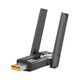 Adaptor Wireless USB 2 in 1 WiFi 6 AX900, Bluetooth 5.4, Dual Band 2.4GHz & 5.8GHz, 900Mbps, USB 3.0, Antene 3dBi, RiKbo®