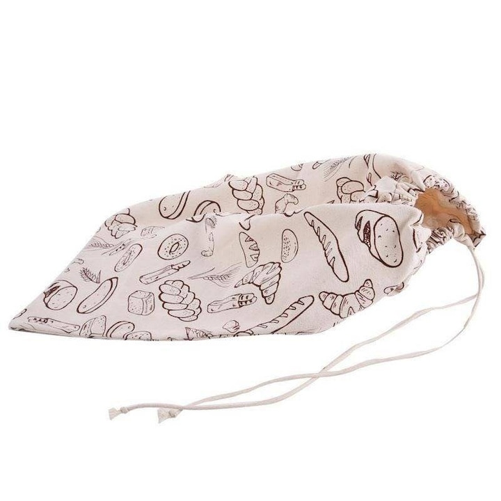 Sac pentru paine, Artemis, bumbac, 40x40cm, bej, decorativ