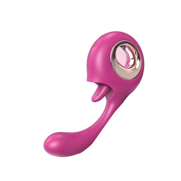 9 frekvenciás vibrátor, XINYIYING, USB-ről tölthető, bordó színű, ergonomikus kialakítás