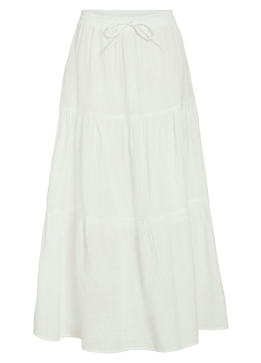 Fusta Vila, 100% bumbac organic, alb, Alb