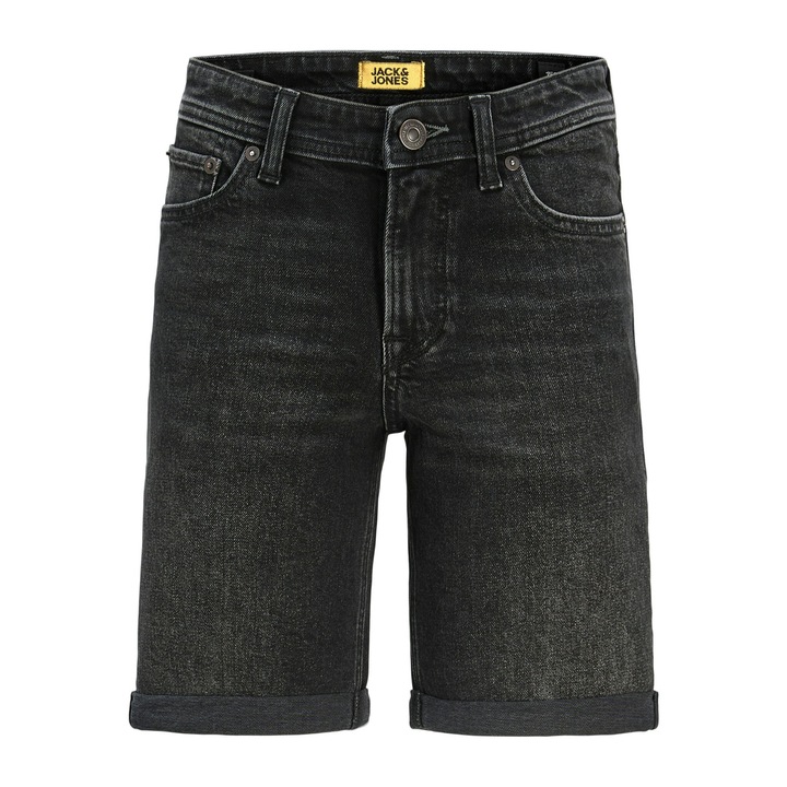 Jack Jones Junior fiu farmer rovidnadrag, 12269799, Pamut, Fekete, Fekete, 140 CM