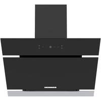 Hota decorativa Heinner HDCH-MD620RGBK, Putere de absorbtie 620 mc/h, Clasa B, 4 trepte de viteza, Control touch, 60 cm, Sticla neagra