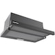 Hota telescopica Heinner HTCH-MD600GBK, 60cm, 630 m3/h, 2 trepte de viteza, motor: 1 x 215w, lumina led: 1 x 1.5w, 2 filtre aluminiu, diametru tub de evacuare: 150 mm, negru+sticla