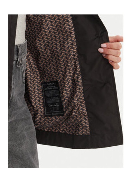 Palton dama Geox negru, Negru