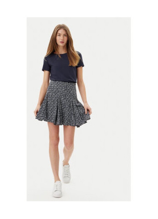 Дамска пола, Pepe Jeans, вискоза/памук, тъмносиньо/сиво