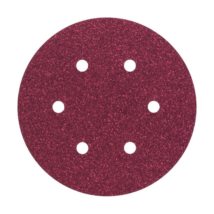 Bosch - Foaie abraziva 150mm, 6 gauri, R80, 5 bucati [2609256A31]