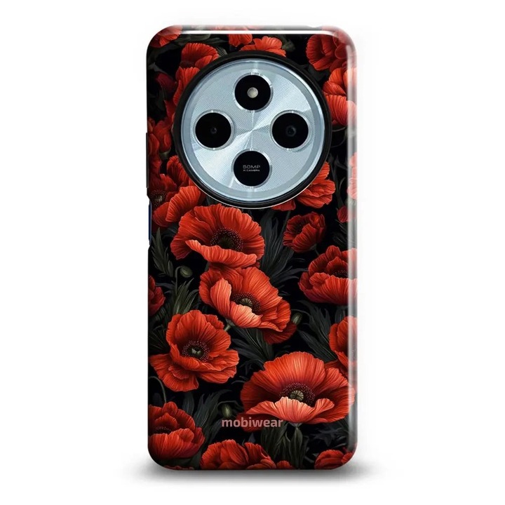 Mobiwear Elite Pro telefontok, Xiaomi Redmi 14C / Poco C75, piros, ütés- és karcálló, 1 db-os tok szett