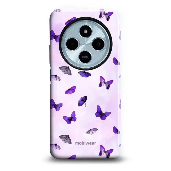 Mobiwear Elite Pro telefontok, ütésálló, lila, Xiaomi Redmi 14C / Poco C75 készülékhez, 1x tok szett