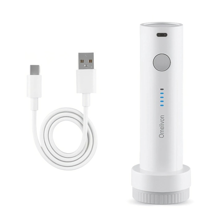 Omelivon vezeték nélküli elektromos vákuumszivattyú vákuum tárolózsákokhoz, hordozható, USB-n keresztül újratölthető, alkalmazható szabadtéri tevékenységekhez: túrázás, kempingezés, hátizsákos utazás - Zsákok nélkül