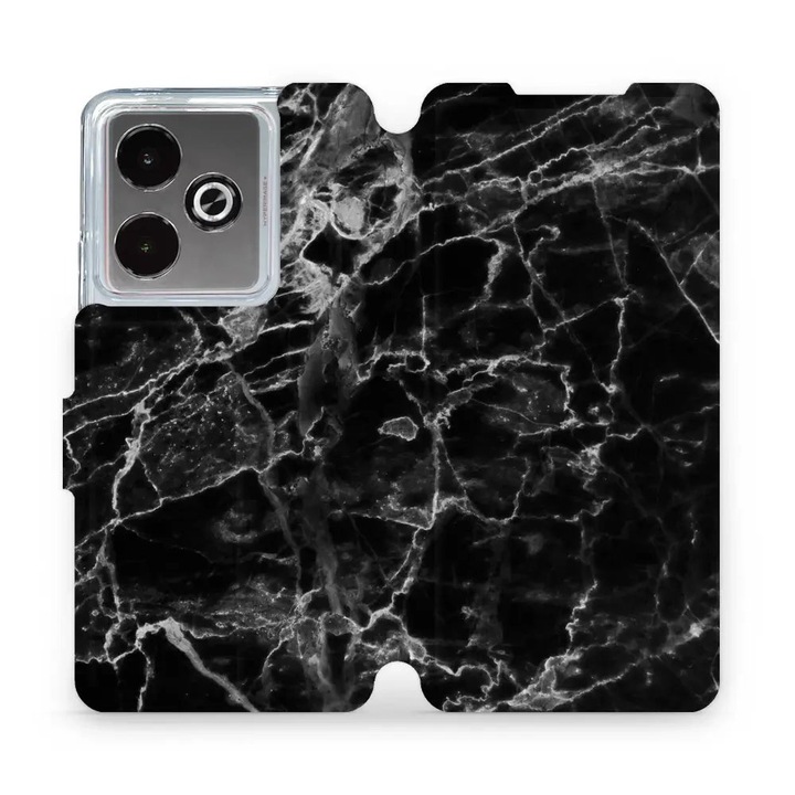 Калъф Mobiwear с флип покритие за Realme GT 7T, мраморен, устойчив на удари и надраскване, многоцветен