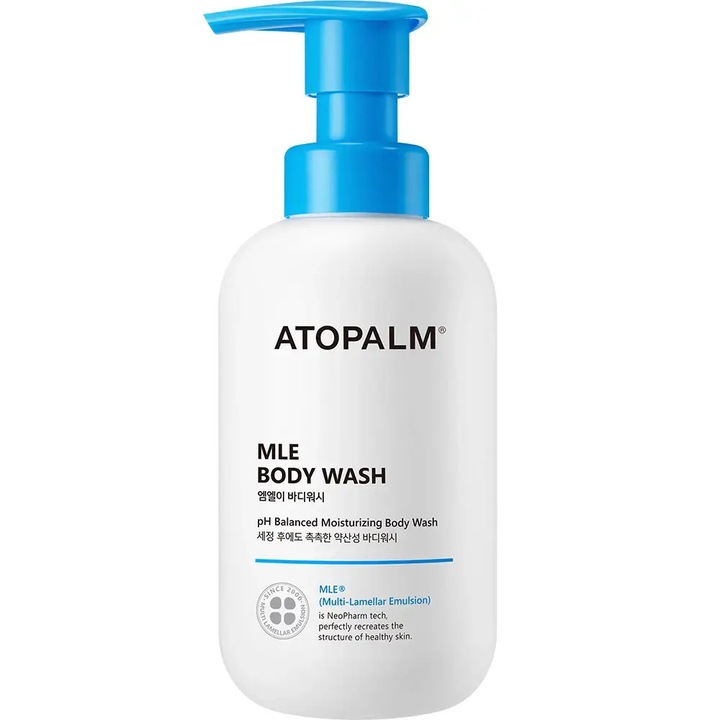Gel de dus delicat pentru piele sensibila potrivit si pentru copii, ATOPALM, MLE Body Wash, 300 ml